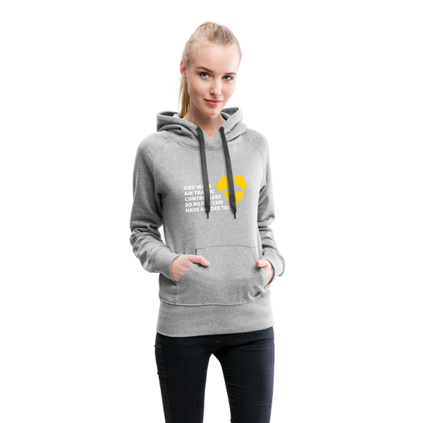 God Made Air Traffic Controllers Women’s Premium Hoodie - heather gray