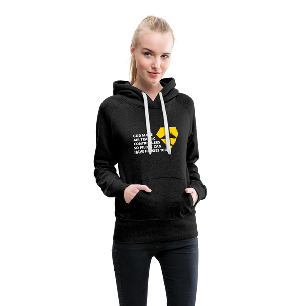 God Made Air Traffic Controllers Women’s Premium Hoodie - charcoal gray