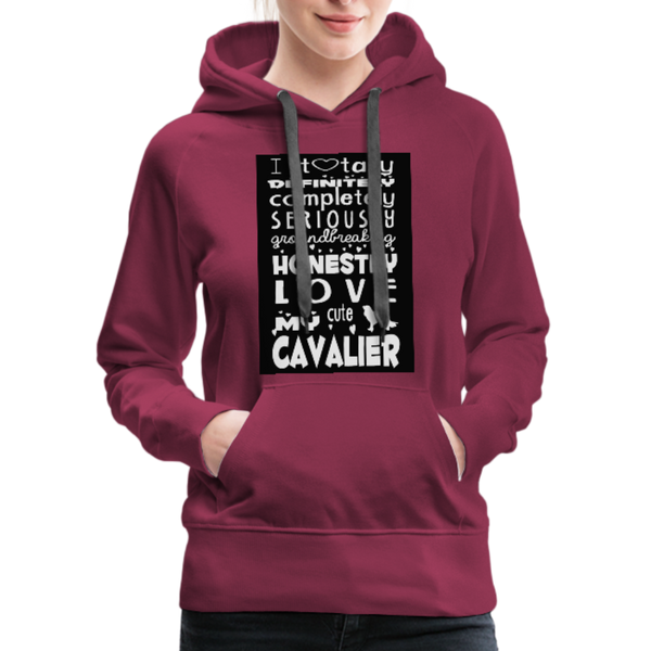 Love My Cavalier Women’s Premium Hoodie - burgundy