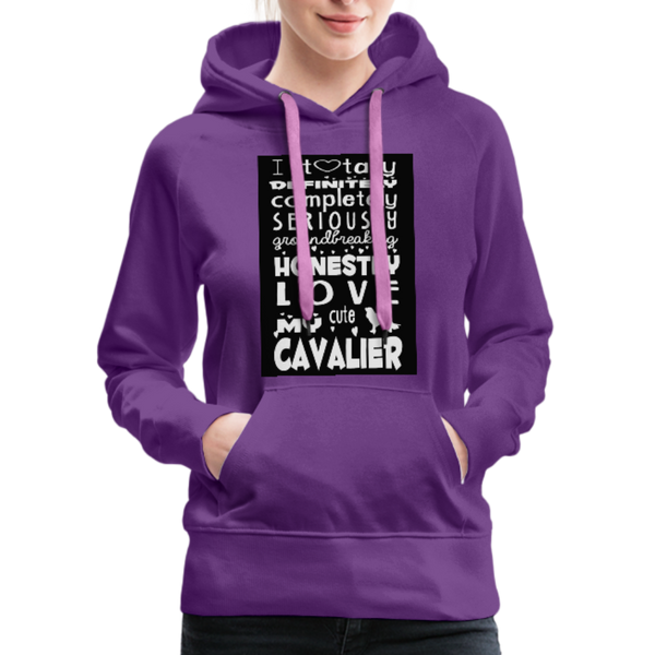 Love My Cavalier Women’s Premium Hoodie - purple