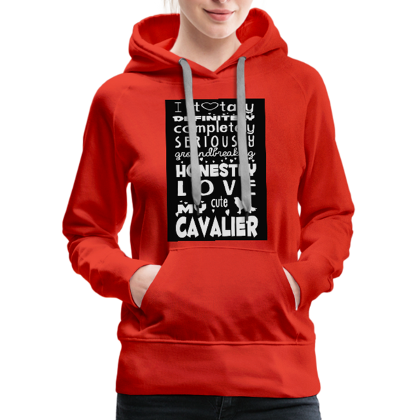 Love My Cavalier Women’s Premium Hoodie - red