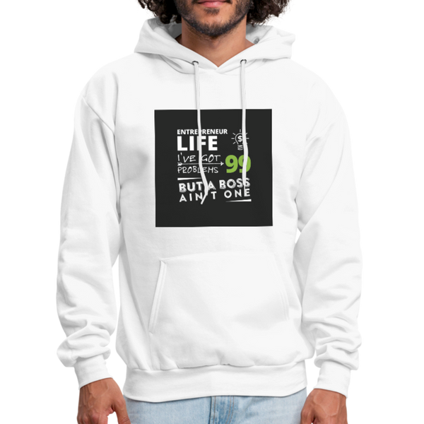 Entrepreneur Life Men's Hoodie - white