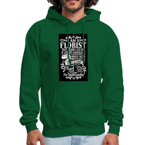 I Am A Florist Men's Hoodie - forest green