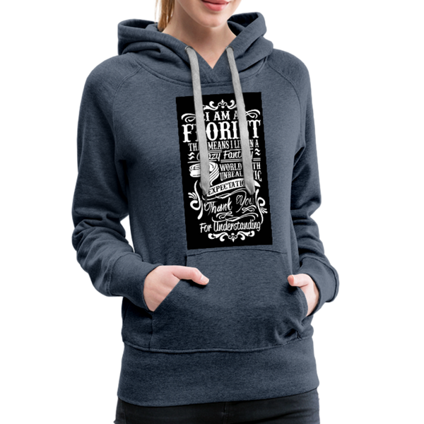 I Am A Florist Women’s Premium Hoodie - heather denim