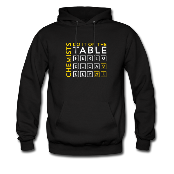 Chemists Do It On The Table Periodically Men's Hoodie - black