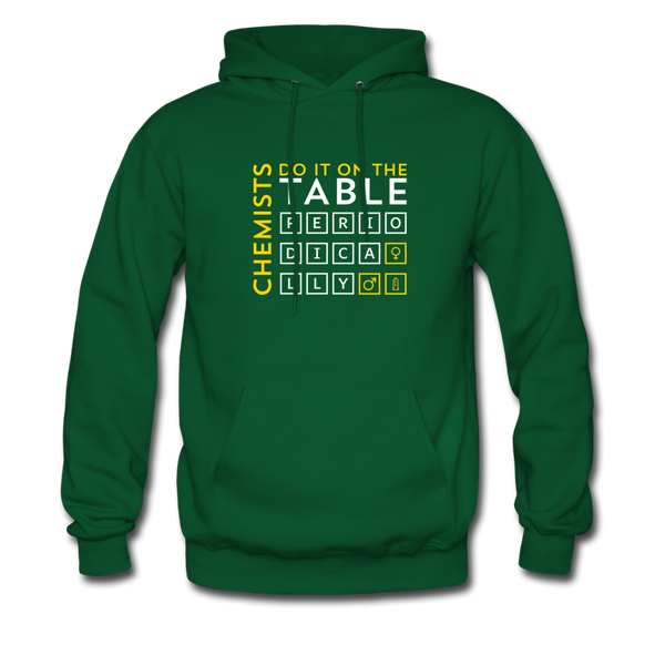 Chemists Do It On The Table Periodically Men's Hoodie - forest green