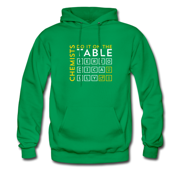 Chemists Do It On The Table Periodically Men's Hoodie - kelly green