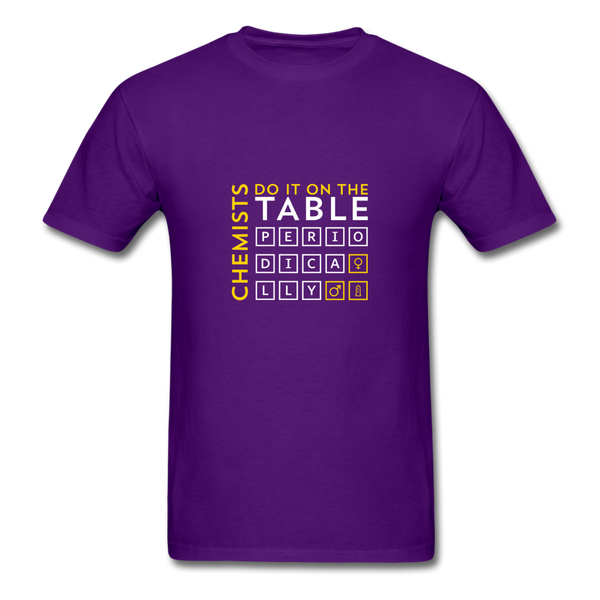 Chemists Do It On The Table Periodically Men's T-Shirt - purple