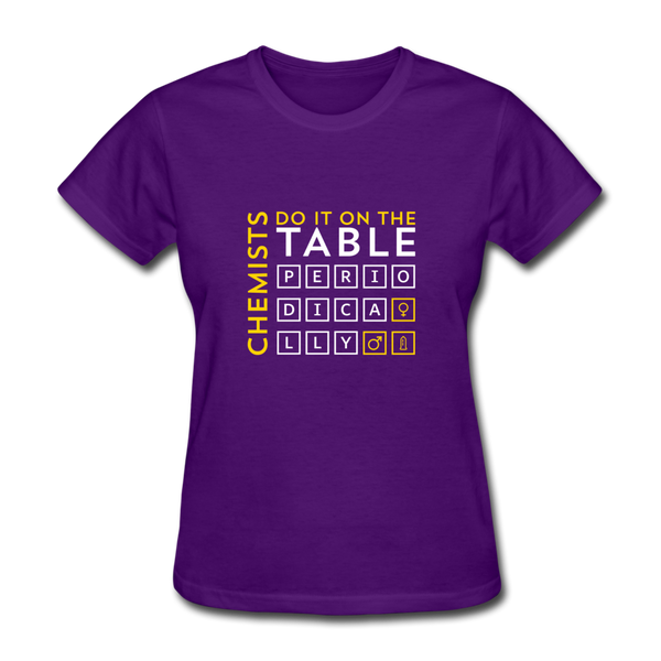 Chemists Do It On The Table Periodically Women's T-Shirt - purple