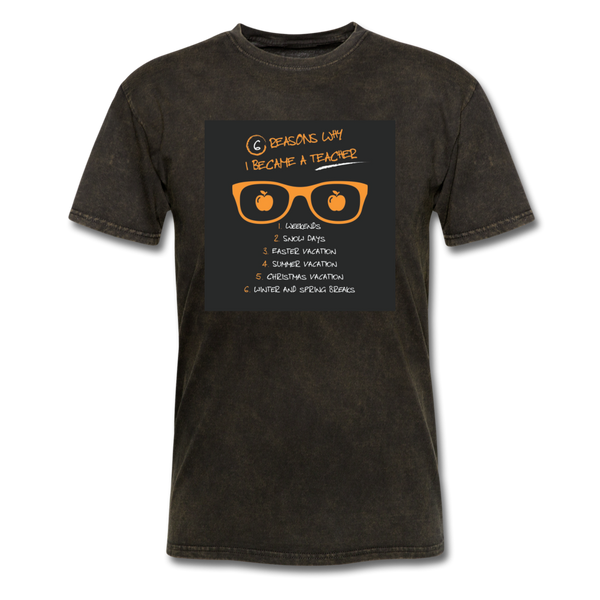 6 Reasons Why I Became A Teacher Men's T-Shirt - mineral black