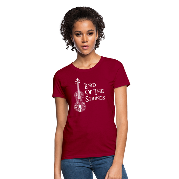 Lord Of The Strings Women's T-Shirt - dark red