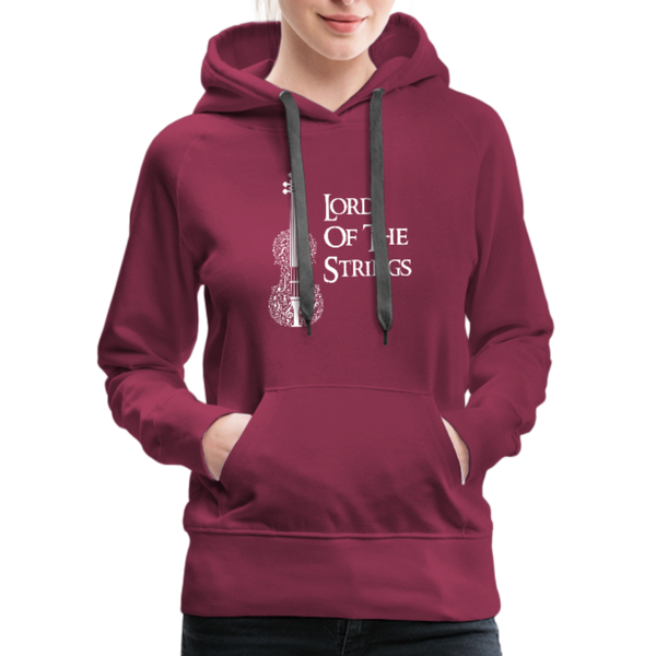 Lord Of The Strings Women’s Premium Hoodie - burgundy