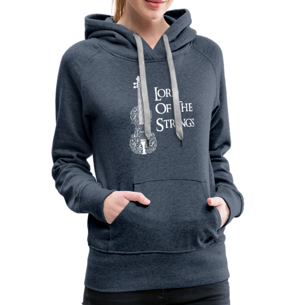 Lord Of The Strings Women’s Premium Hoodie - heather denim