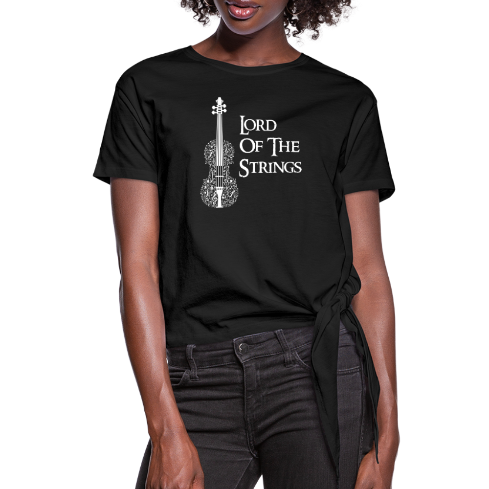 Lord Of The Strings Women's Knotted T-Shirt - black