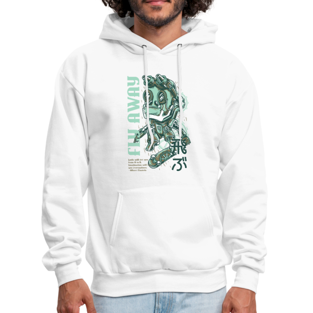 Fly Away Men's Hoodie - white