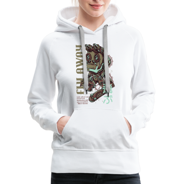 Fly Away Women’s Premium Hoodie - white