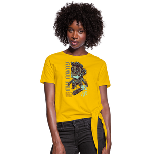 Fly Away Women's Knotted T-Shirt - sun yellow