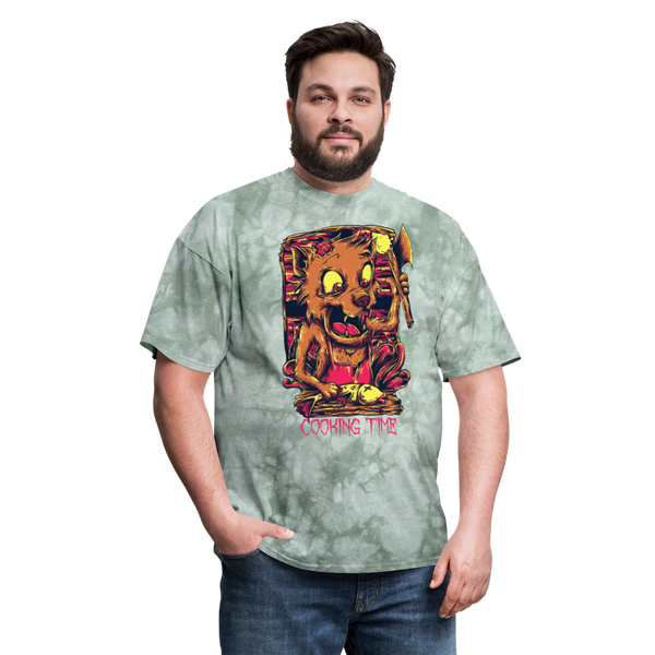 Cooking Time Men's T-Shirt - military green tie dye