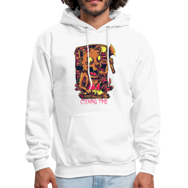 Cooking Time Men's Hoodie - white