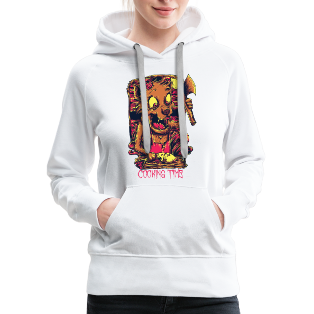 Cooking Time Women’s Premium Hoodie - white