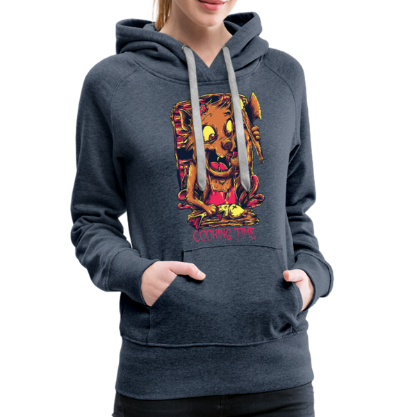Cooking Time Women’s Premium Hoodie - heather denim