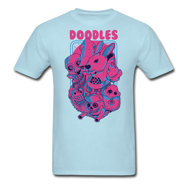 Doodles Men's T-Shirt - powder blue