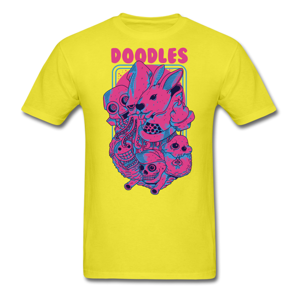 Doodles Men's T-Shirt - yellow