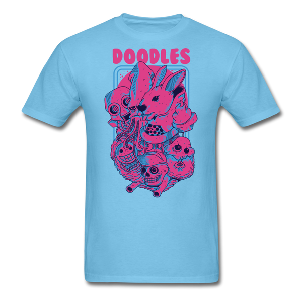 Doodles Men's T-Shirt - aquatic blue