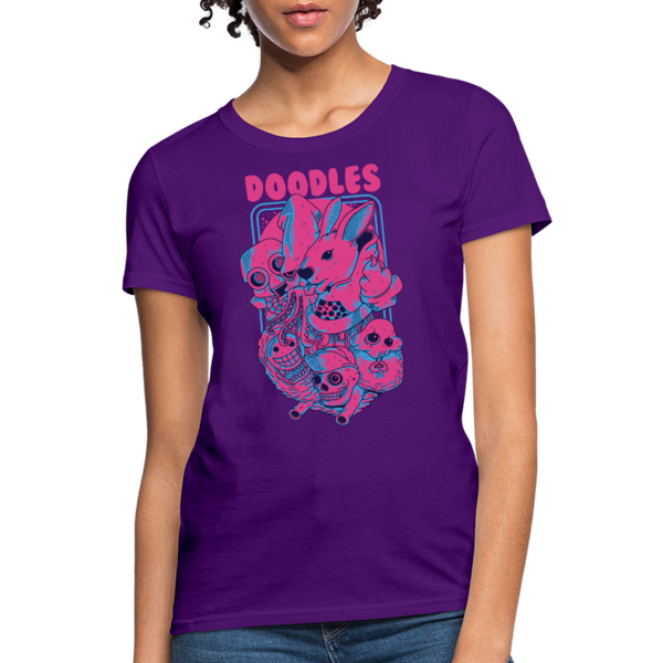 Doodles Women's T-Shirt - purple