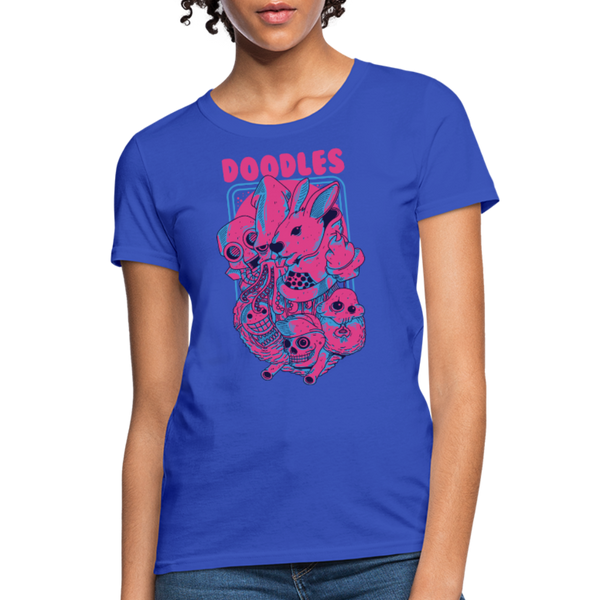 Doodles Women's T-Shirt - royal blue