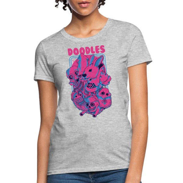 Doodles Women's T-Shirt - heather gray