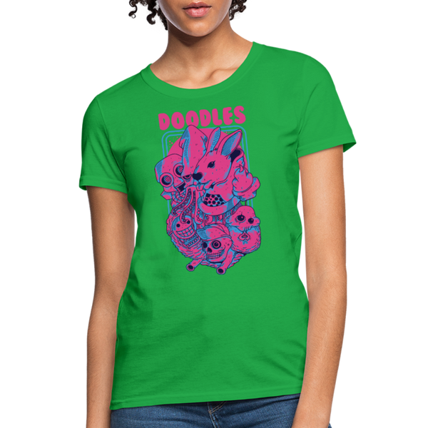 Doodles Women's T-Shirt - bright green