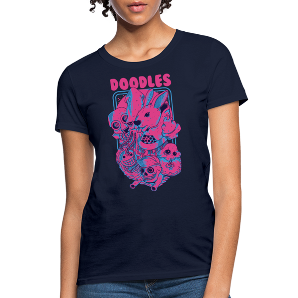 Doodles Women's T-Shirt - navy