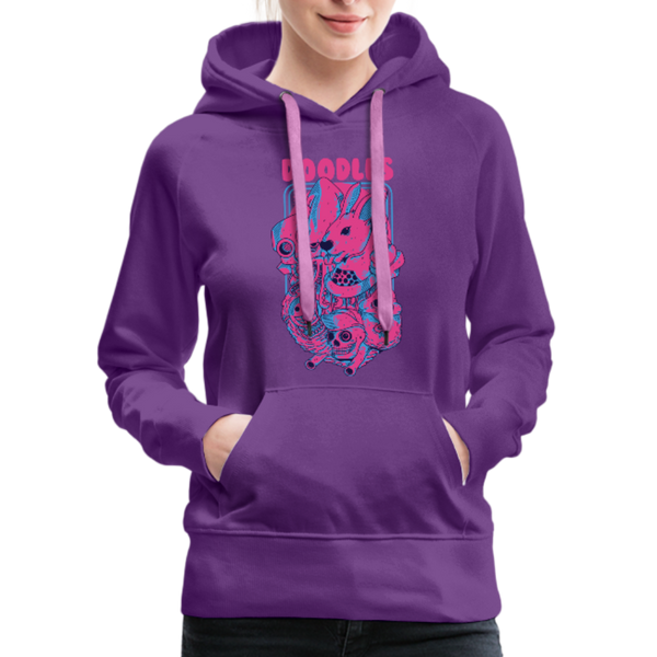 Doodles Women’s Premium Hoodie - purple