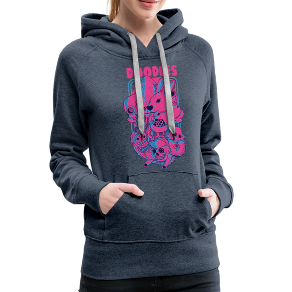 Doodles Women’s Premium Hoodie - heather denim