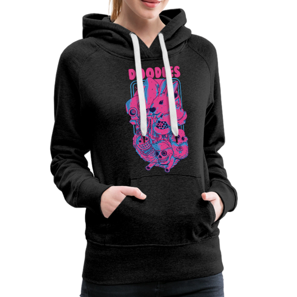 Doodles Women’s Premium Hoodie - charcoal gray