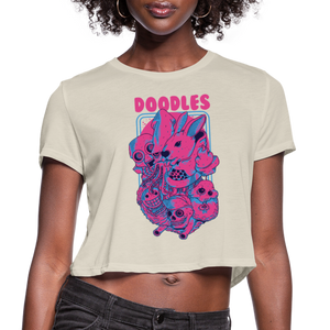 Doodles Women's Cropped T-Shirt - dust