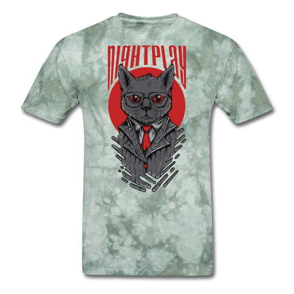 Night Play Men's T-Shirt - military green tie dye