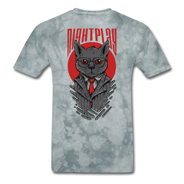 Night Play Men's T-Shirt - grey tie dye