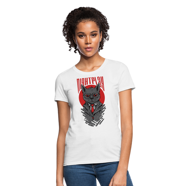 Night Play Women's T-Shirt - white