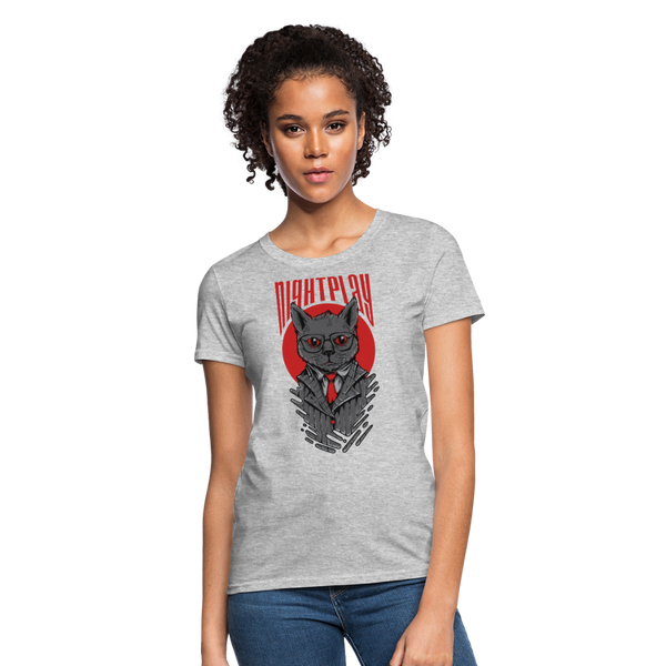 Night Play Women's T-Shirt - heather gray