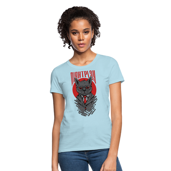 Night Play Women's T-Shirt - powder blue