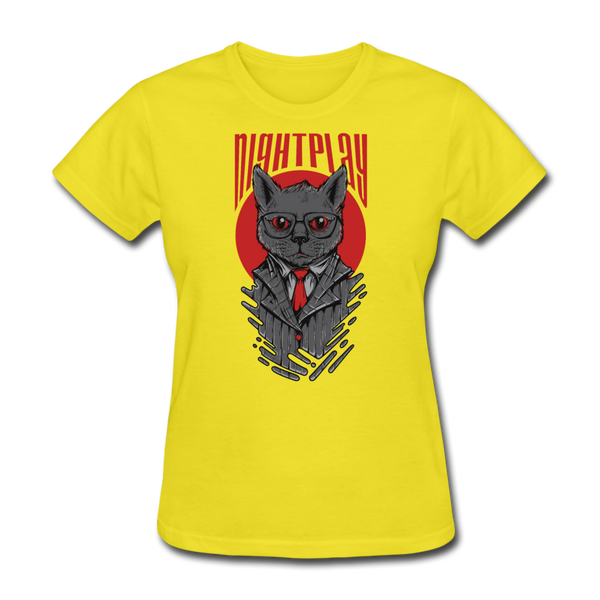 Night Play Women's T-Shirt - yellow