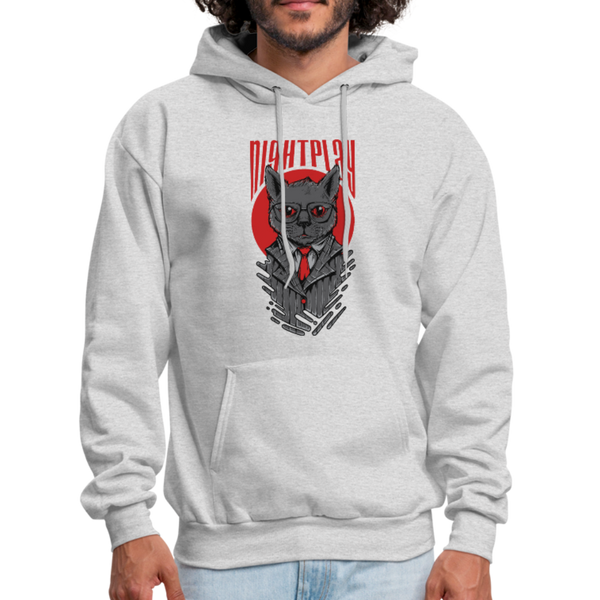 Night Play Men's Hoodie - ash 