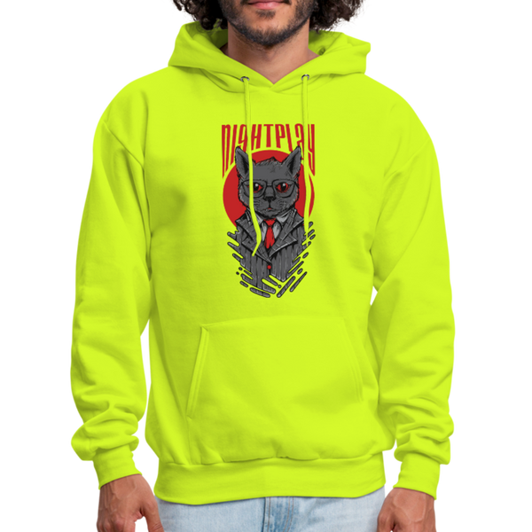 Night Play Men's Hoodie - safety green