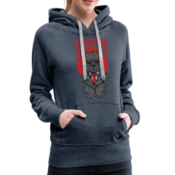 Night Play Women’s Premium Hoodie - heather denim