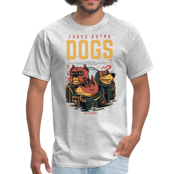 Three Astro Dogs Men's T-Shirt - heather gray