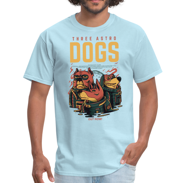 Three Astro Dogs Men's T-Shirt - powder blue