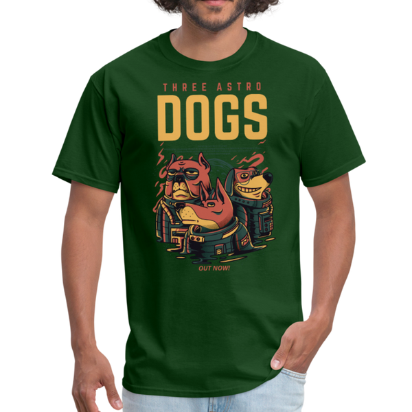 Three Astro Dogs Men's T-Shirt - forest green