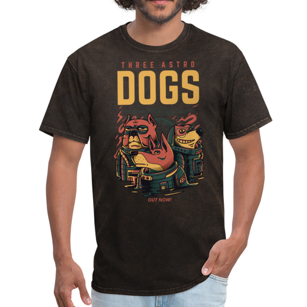 Three Astro Dogs Men's T-Shirt - mineral black